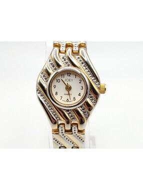 Joey Womens Quartz Watch New Battery Two-Tone 22mm